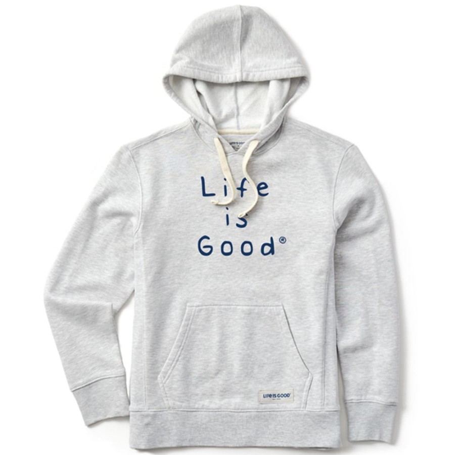 Women Life is Good Sweatshirts & Hoodies | Women'S Quirky Stacked Lig Simply True Fleece Hoodie Light Heather Gray