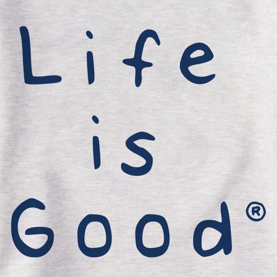 Women Life is Good Sweatshirts & Hoodies | Women'S Quirky Stacked Lig Simply True Fleece Hoodie Light Heather Gray