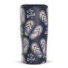 Home Hydrapeak Mugs | Vintage Tie Dye Flip Flops 4-In-1 Stainless Steel Can Cooler Navy