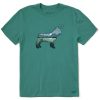 Men Life is Good Graphic Tees | Men'S Macro French Bulldog-Scape Crusher Tee Spruce Green