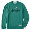 Men Life is Good Sweatshirts & Hoodies | Men'S Unplug In The Outdoors Simply True Fleece Crew Spruce Green