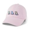 Women Life is Good Hats | Beach Chairs Chill Cap Seashell Pink