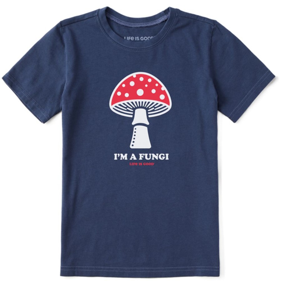 Kids Life is Good Graphic Tees | Kids Clean I'M A Fungi Crusher Tee Darkest Blue