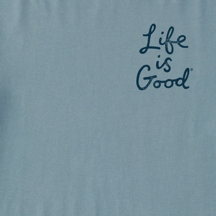 Men Life is Good Sweatshirts & Hoodies | Men'S Lig Scribble Simply True Fleece Hoodie Smoky Blue