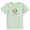 Kids Life is Good Graphic Tees | Kids Less Is Smore Crusher Tee Sage Green