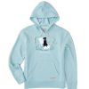 Women Life is Good Sweatshirts & Hoodies | Women'S Realisn'T Black Lab Adirondack Simply True Fleece Hoodie Beach Blue