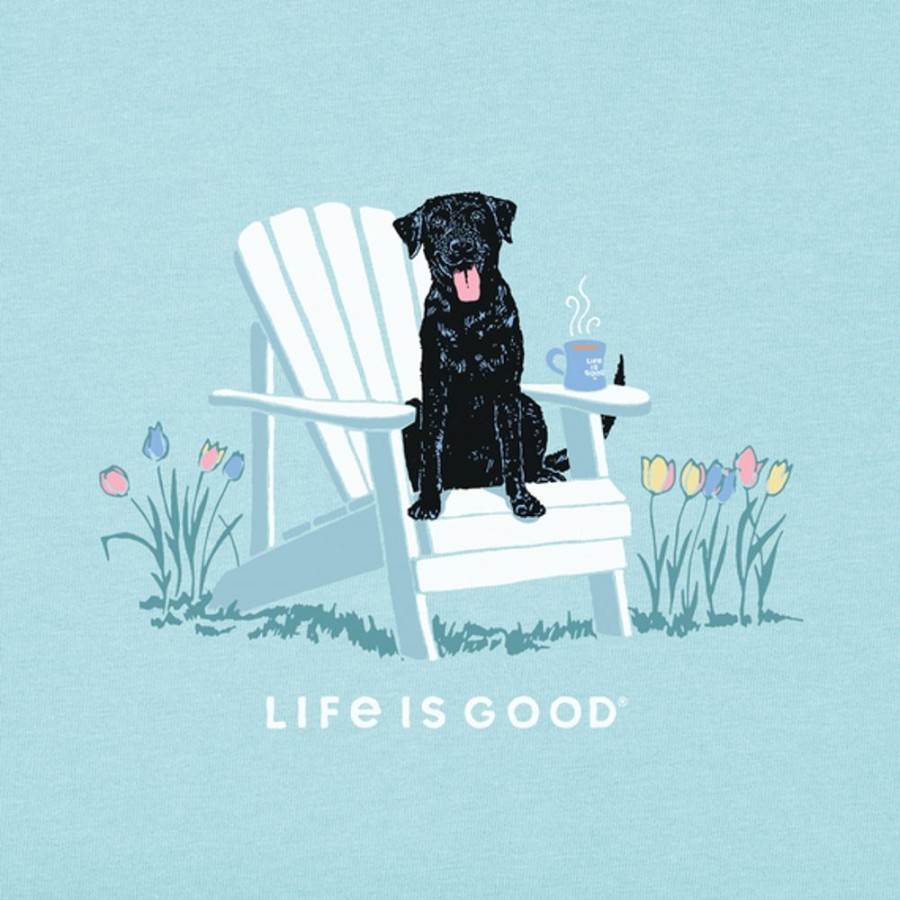 Women Life is Good Sweatshirts & Hoodies | Women'S Realisn'T Black Lab Adirondack Simply True Fleece Hoodie Beach Blue