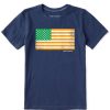 Kids Life is Good Graphic Tees | Kids Irish American Flag Crusher Tee Darkest Blue