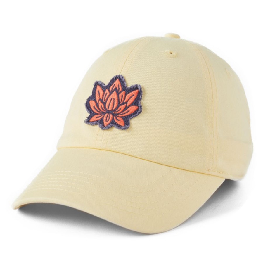 Men Life is Good Hats | Lotus Lig Tattered Chill Cap Sandy Yellow