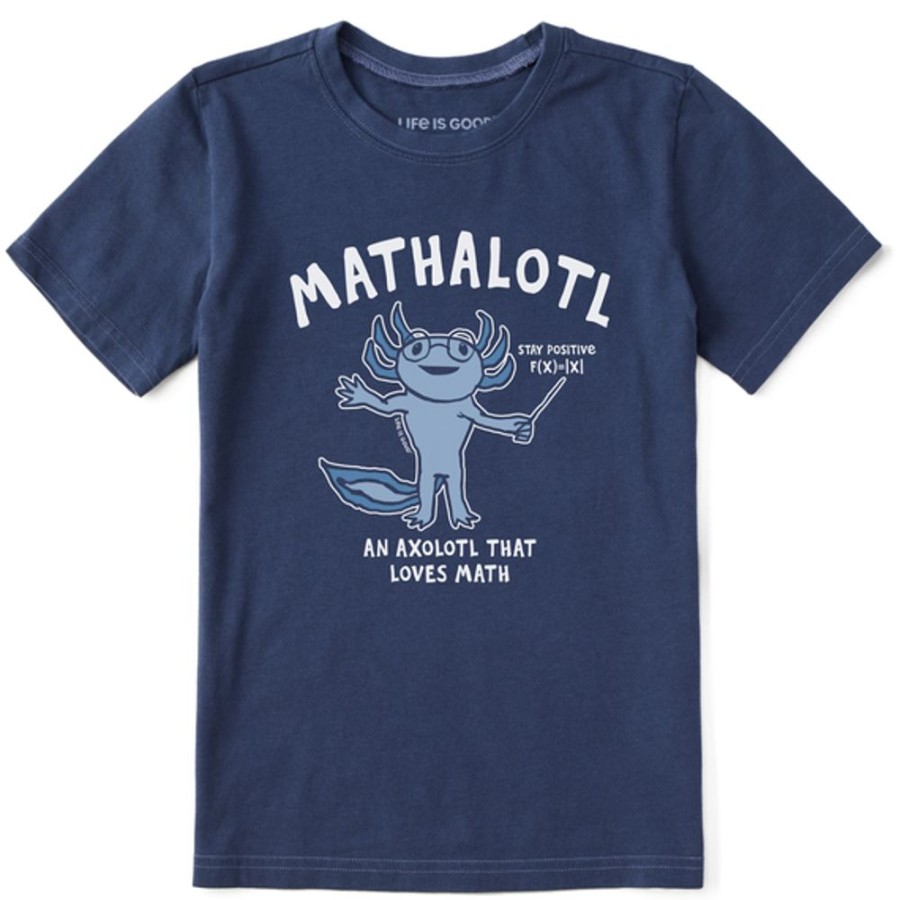 Kids Life is Good Graphic Tees | Kids Mathalotyl Crusher Tee Darkest Blue