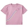 Women Life is Good Boxy Tees | Women'S Hibiscus Stripes Boxy Crusher Tee Violet Purple