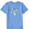 Kids Life is Good Graphic Tees | Kids Tie Dye Heart Of Dogs Crusher Tee Cornflower Blue