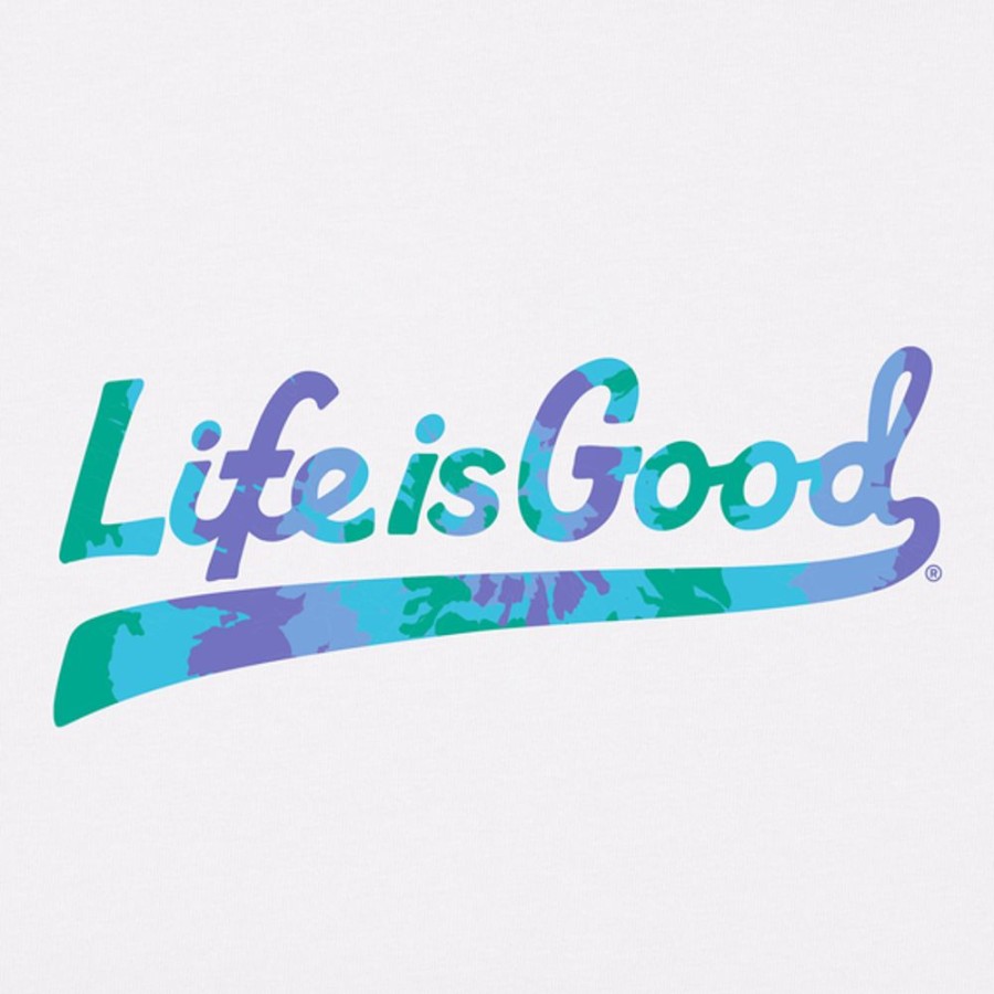 Women Life is Good Sweatshirts & Hoodies | Women'S Tie Dye Lig Ballyard Simply True Fleece Crew Cloud White