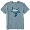 Men Life is Good Graphic Tees | Men'S Turtlescape Short Sleeve Tee Smoky Blue