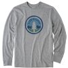 Men Life is Good Graphic Tees | Men'S Tree Coin Long Sleeve Crusher-Lite Tee Heather Gray