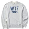 Men Life is Good Sweatshirts & Hoodies | Men'S Wtf Where'S The Fish Simply True Fleece Crew Light Heather Gray