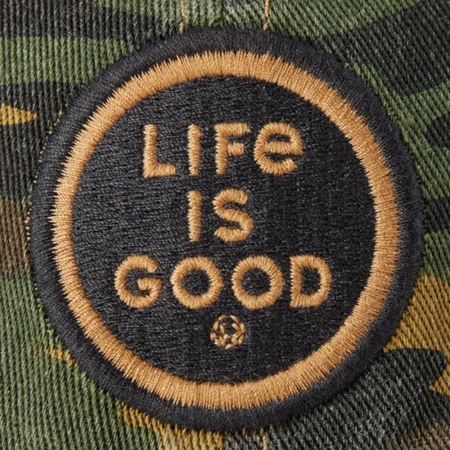 Men Life is Good Hats | Lig Coin Camo Chill Cap Moss Green