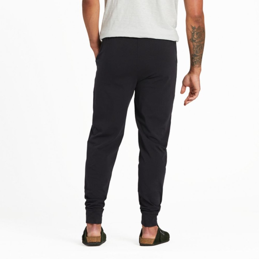 Men Life is Good Crusher-Flex Apparel | Men'S Solid Crusher-Flex Jogger Jet Black