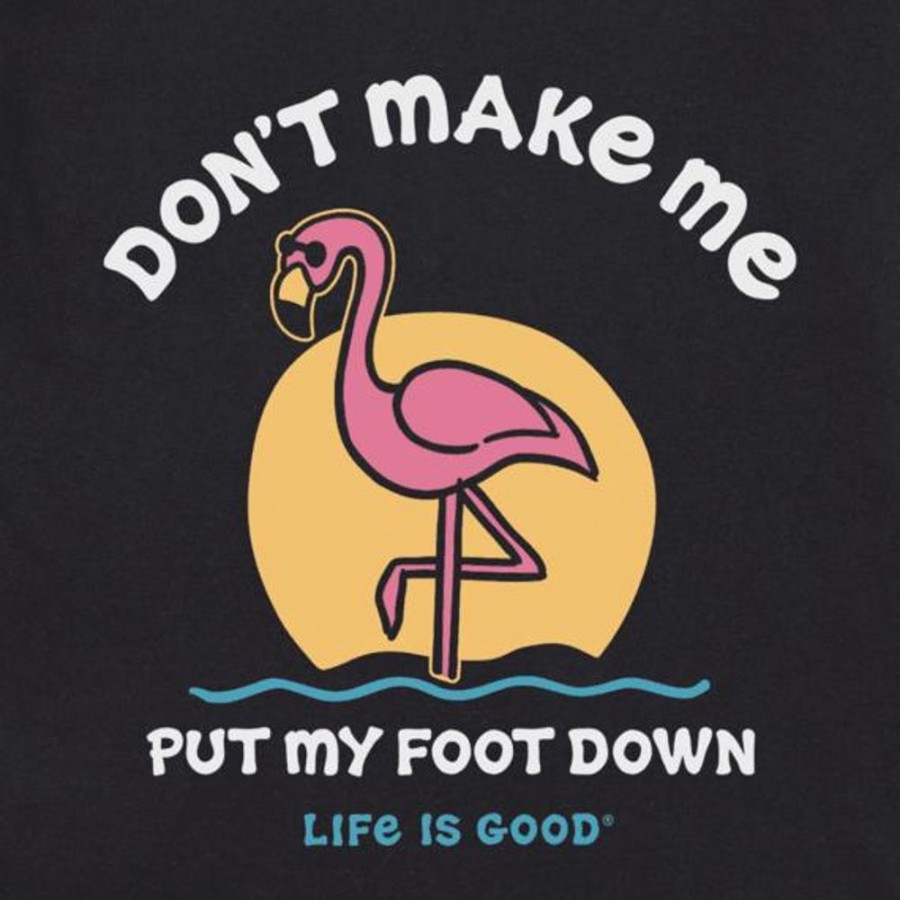 Men Life is Good Graphic Tees | Men'S Put My Foot Down Crusher Tee Jet Black