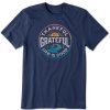 Men Life is Good Graphic Tees | Men'S Thankful And Grateful Outdoor Crusher Tee Darkest Blue