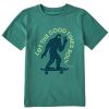 Kids Life is Good Graphic Tees | Kids Skating Sasquatch Crusher Tee Spruce Green