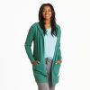 Women Life is Good Sweatshirts & Hoodies | Women'S Solid Beyond Hip French Terry Tunic Spruce Green