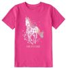 Kids Life is Good Graphic Tees | Kids Unique Unicorn Crusher Tee Raspberry Pink