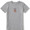 Kids Life is Good Graphic Tees | Kids Quirky Hang In There Sloth Crusher Tee Heather Gray