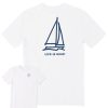 Men Life is Good Graphic Tees | Men'S Lig Sailboat Crusher Tee Cloud White