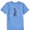 Kids Life is Good Graphic Tees | Kids Bunny And Butterfly Crusher Tee Cornflower Blue