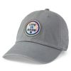 Women Life is Good Hats | Tie Dye Coin Chill Cap Slate Gray