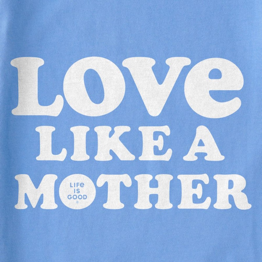 Women Life is Good Sweatshirts & Hoodies | Women'S Clean Love Like A Mother Simply True Fleece Hoodie Cornflower Blue