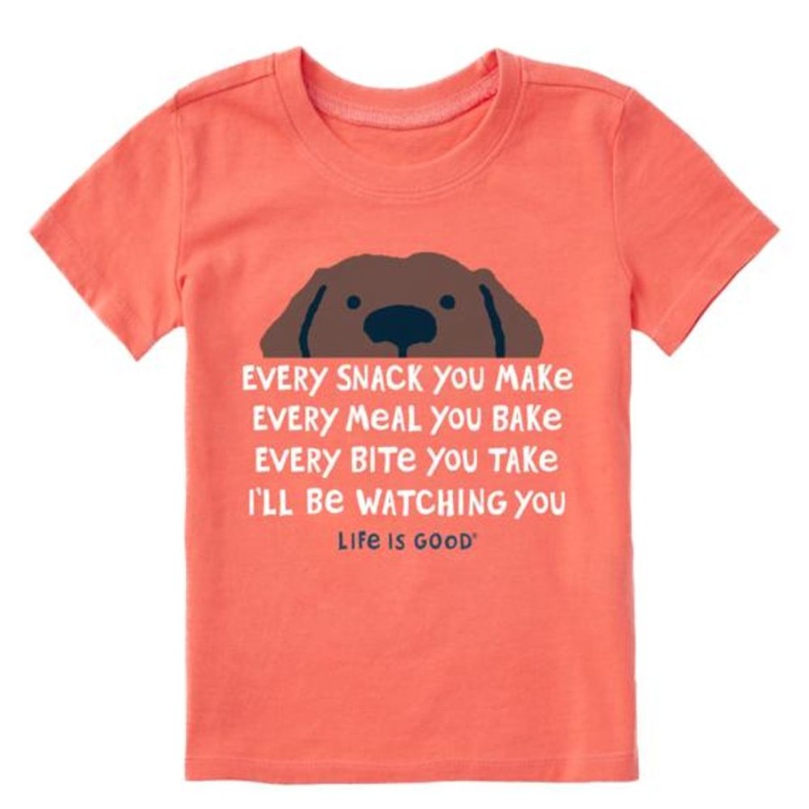 Kids Life is Good | Toddler I'Ll Be Watching You Crusher Tee Mango Orange