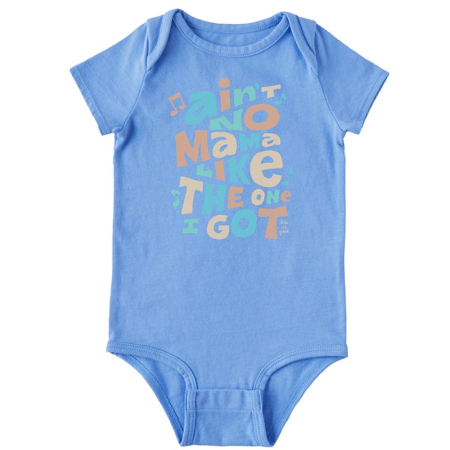 Kids Life is Good | Baby Ain'T No Mama Crusher Bodysuit Cornflower Blue