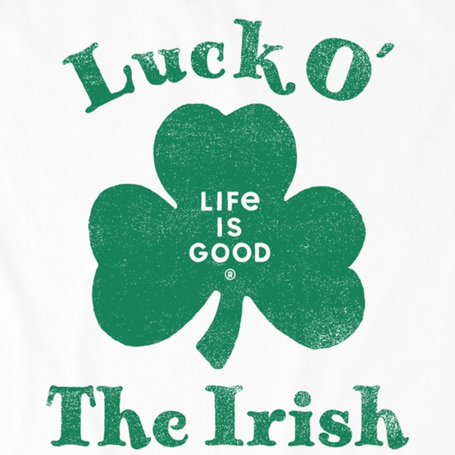 Kids Life is Good Graphic Tees | Kids Luck O' The Irish Crusher Tee Cloud White