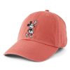 Women Life is Good Hats | Clean Steamboat Willie Peace Mini Branded Chill Cap Faded Red