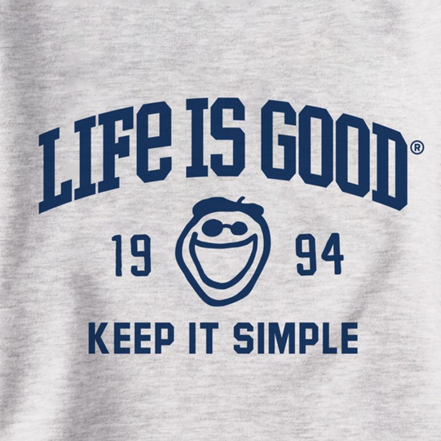 Men Life is Good Sweatshirts & Hoodies | Men'S Branded Athletic Jake Keep It Simple Simply True Fleece Crew Light Heather Gray