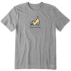 Men Life is Good Graphic Tees | Men'S Rocket Downward Dog Crusher Tee Heather Gray