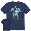 Men Life is Good Graphic Tees | Men'S La Jolla Scenic Turtle Crusher Tee Darkest Blue