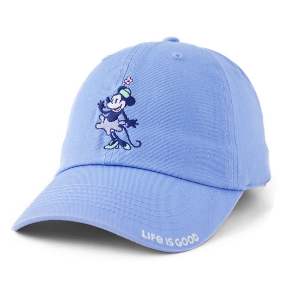 Women Life is Good Hats | Clean Steamboat Willie Miss Mouse Branded Chill Cap Cornflower Blue