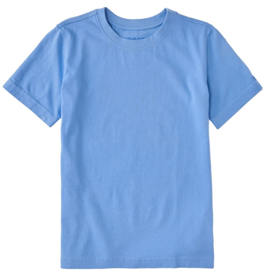 Kids Life is Good Solid Tees | Kids Solid Crusher Tee Cornflower Blue