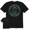 Men Life is Good Graphic Tees | Men'S Ufo Let'S Go Places Short Sleeve Tee Jet Black