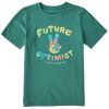 Kids Life is Good Graphic Tees | Kids Future Optimist Crusher Tee Spruce Green