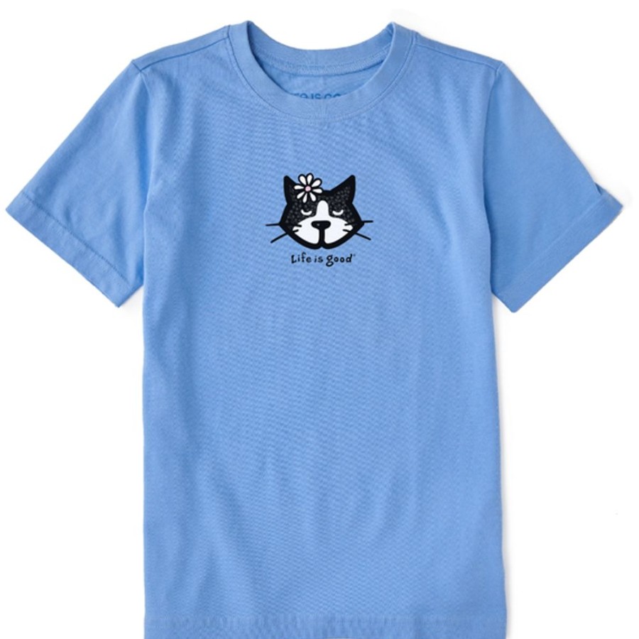 Kids Life is Good Graphic Tees | Kids Vintage Tuxedo Al Daisy Crusher Tee Cornflower Blue