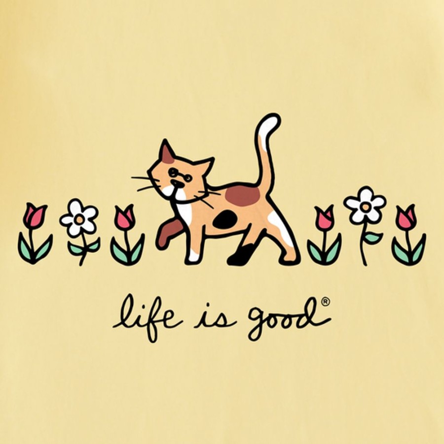 Kids Life is Good Graphic Tees | Kids Vintage Al With Flowers Crusher Tee Sandy Yellow