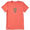 Women Life is Good Graphic Tees | Women'S Let The Sunshine In Sunflower Crusher Tee Mango Orange