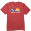 Men Life is Good Graphic Tees | Men'S Guitarscape Sets Us Free Crusher Tee Faded Red