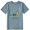 Kids Life is Good Graphic Tees | Kids Awesome Crusher Tee Smoky Blue