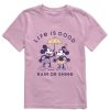 Kids Life is Good Graphic Tees | Kids Watercolor Willie Rain Or Shine Crusher Tee Violet Purple