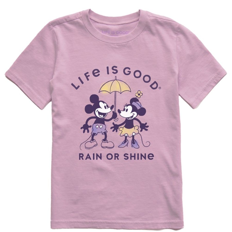 Kids Life is Good Graphic Tees | Kids Watercolor Willie Rain Or Shine Crusher Tee Violet Purple